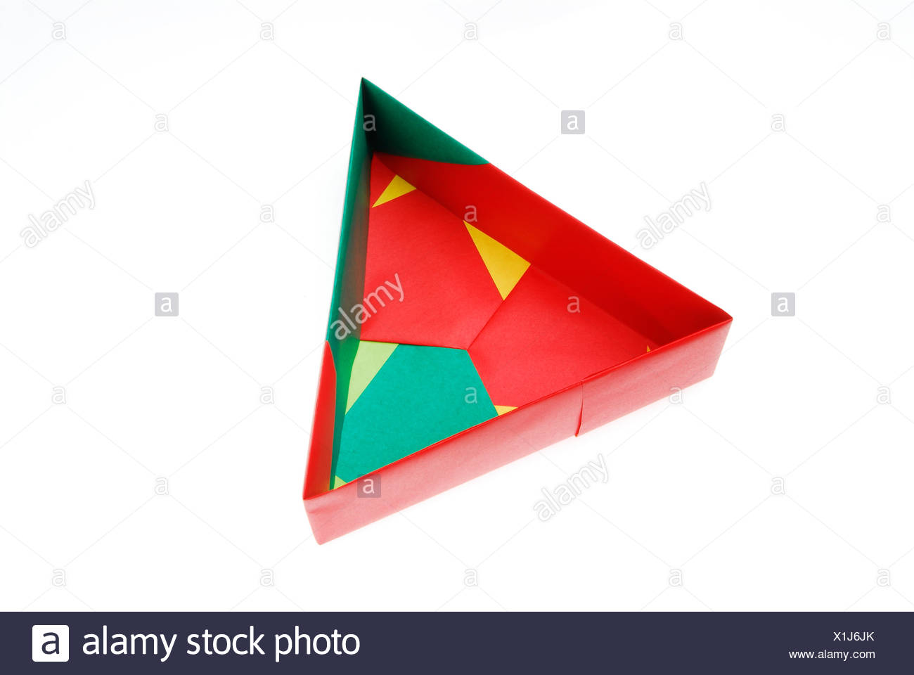 Origami Folding Three Sided Box Stock Photo 276380907 Alamy