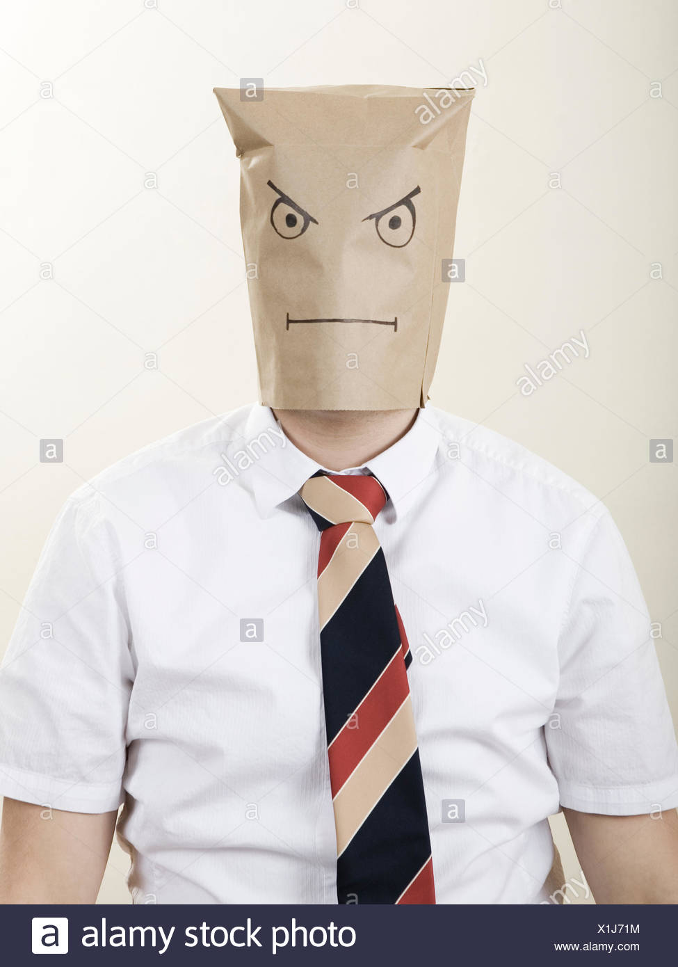 Paper Bag Over The Head Stock Photos & Paper Bag Over The Head Stock