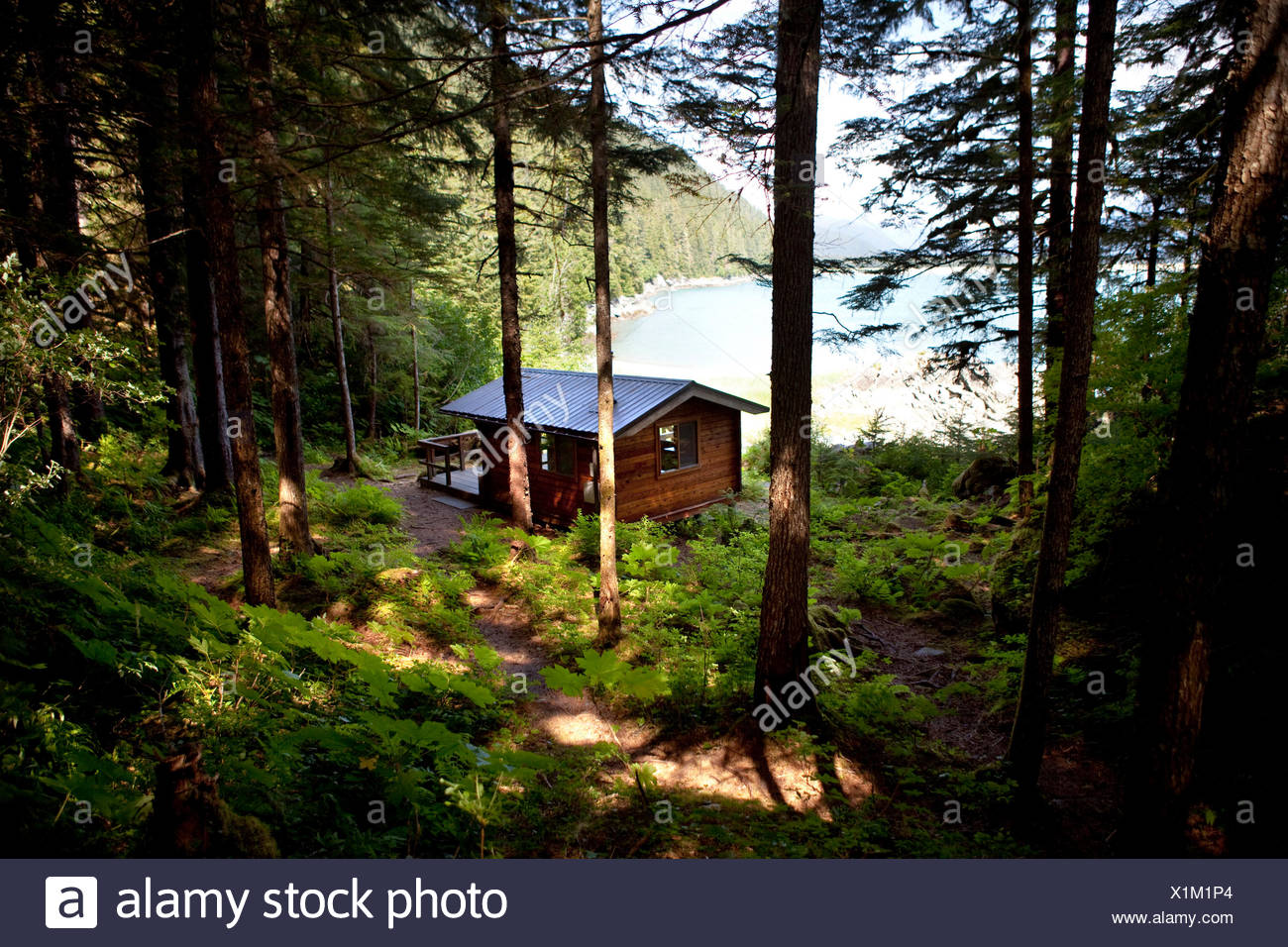 One Of The Many Alaskan Wilderness Cabins Stock Photo 276420988