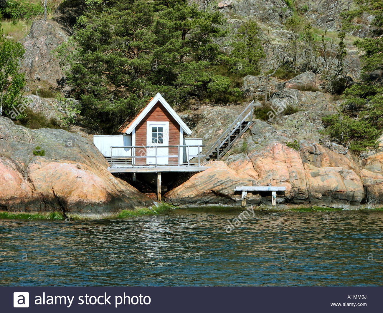 Sweden Rock Water Baltic Sea Salt Water Sea Ocean Cottage Stairs