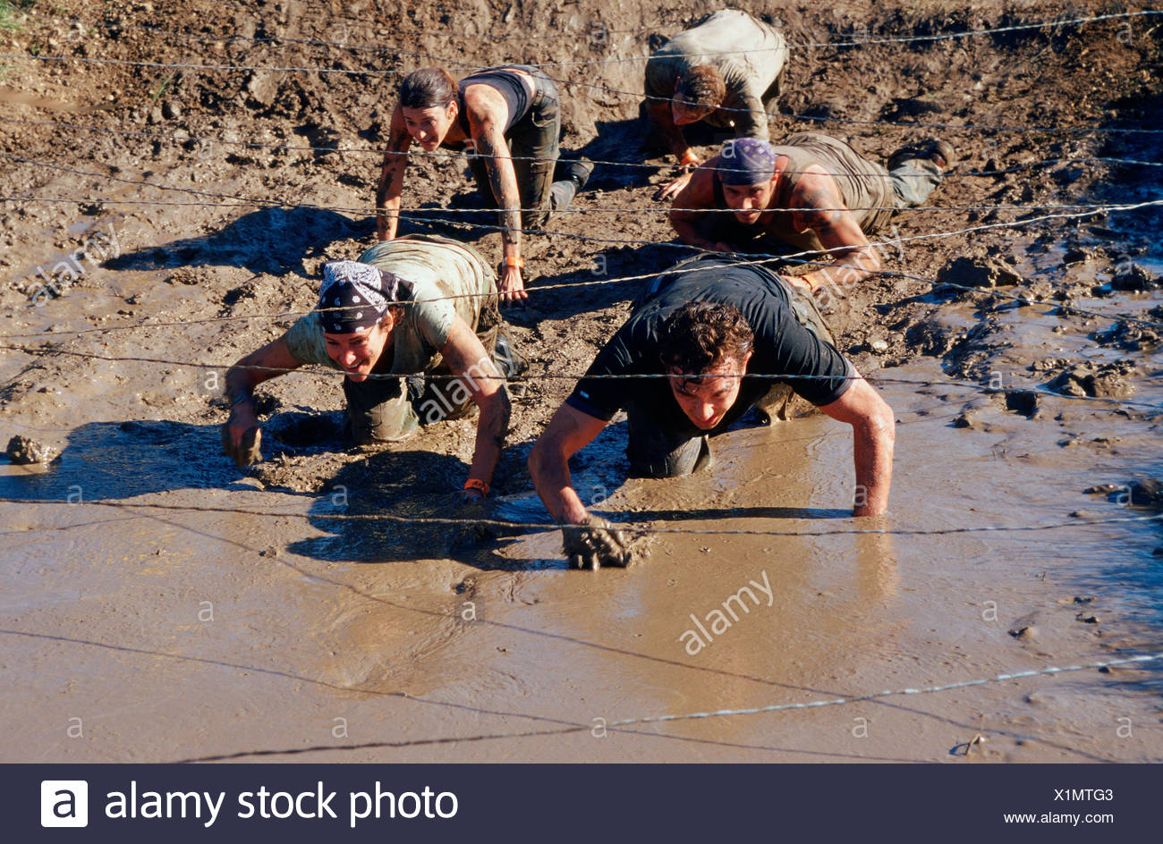 Army Crawling Through Mud Stock Photos Army Crawling Through Mud