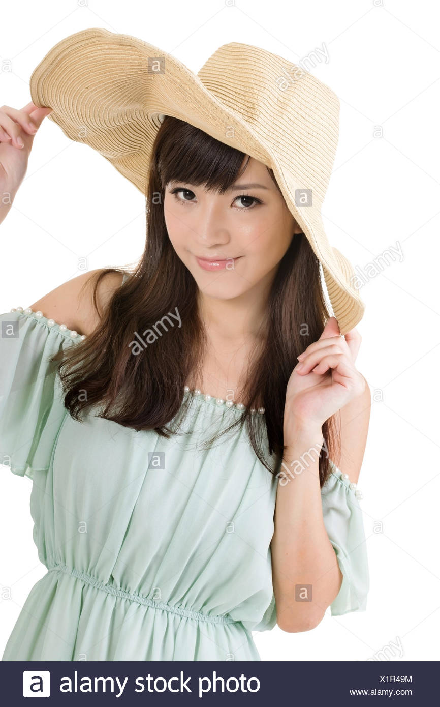 asian with hat
