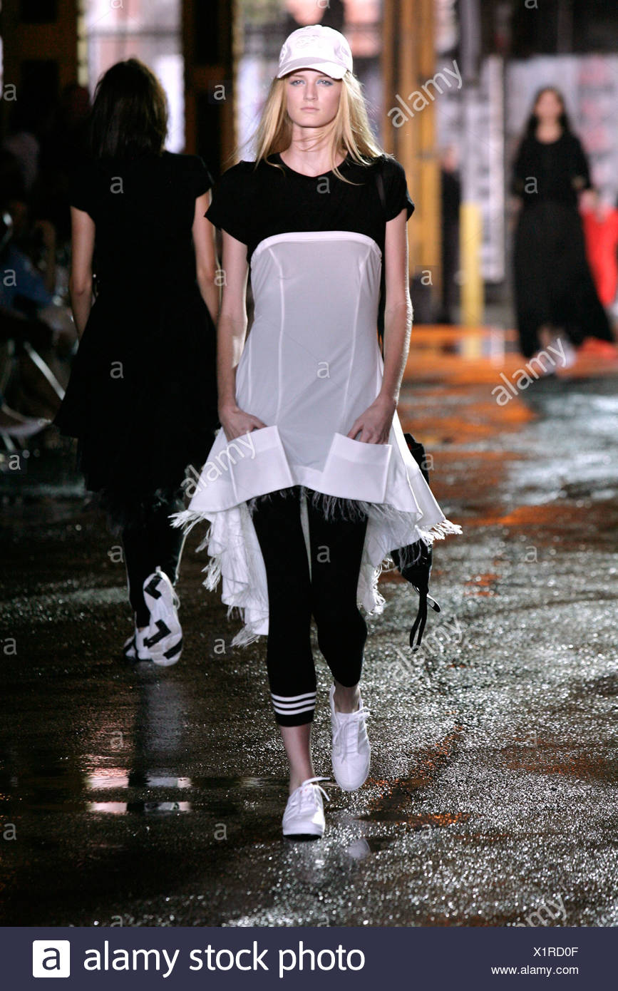 black dress white trainers