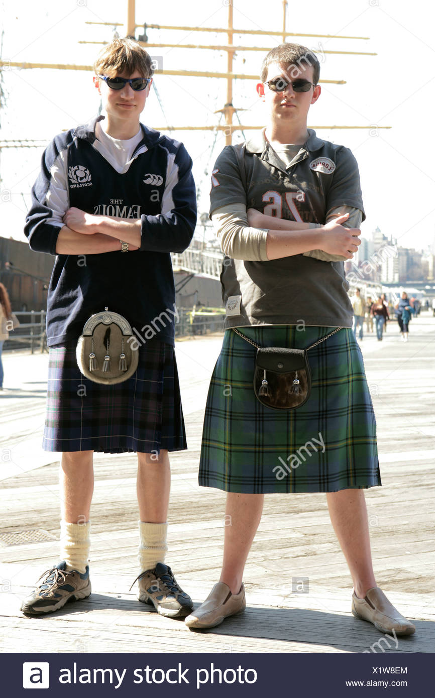 people wearing kilts
