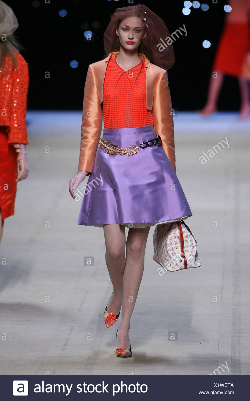 red top and blue skirt