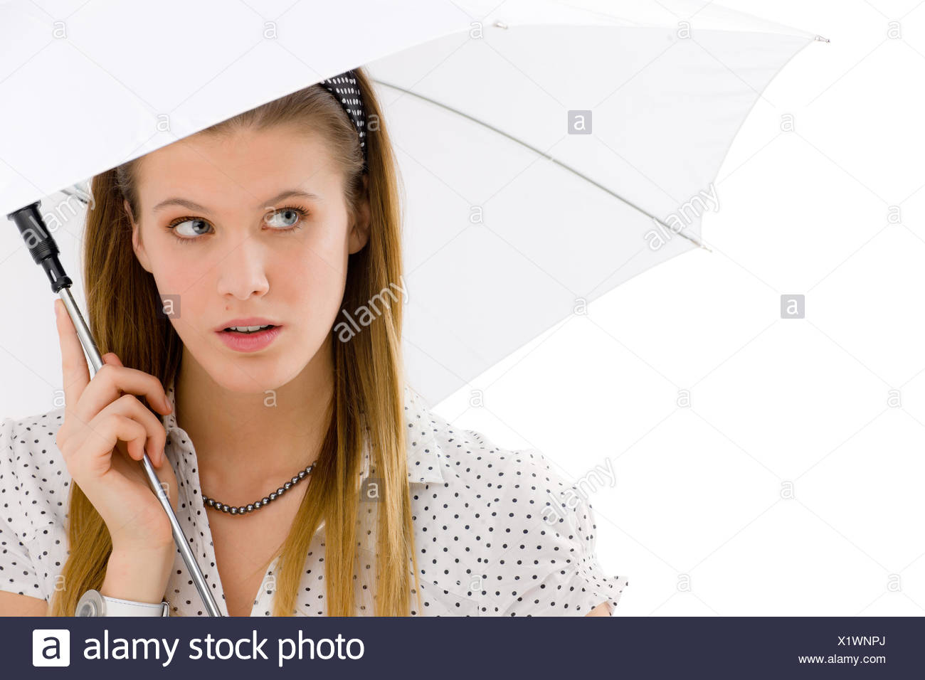 designer umbrella woman