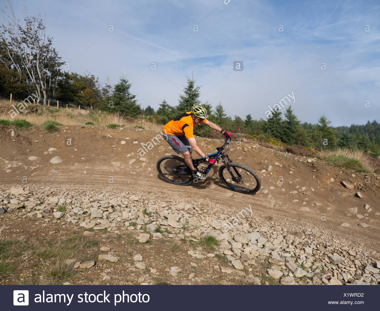 riding a mountain bike
