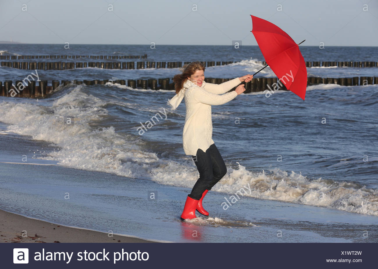 Umbrella Rain Wind High Resolution Stock Photography and Images - Alamy