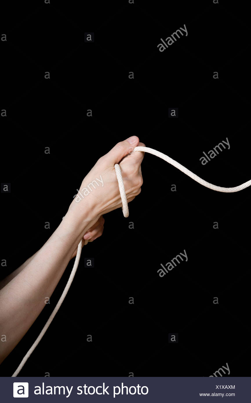 Hand Holding Rope High Resolution Stock Photography and Images Alamy