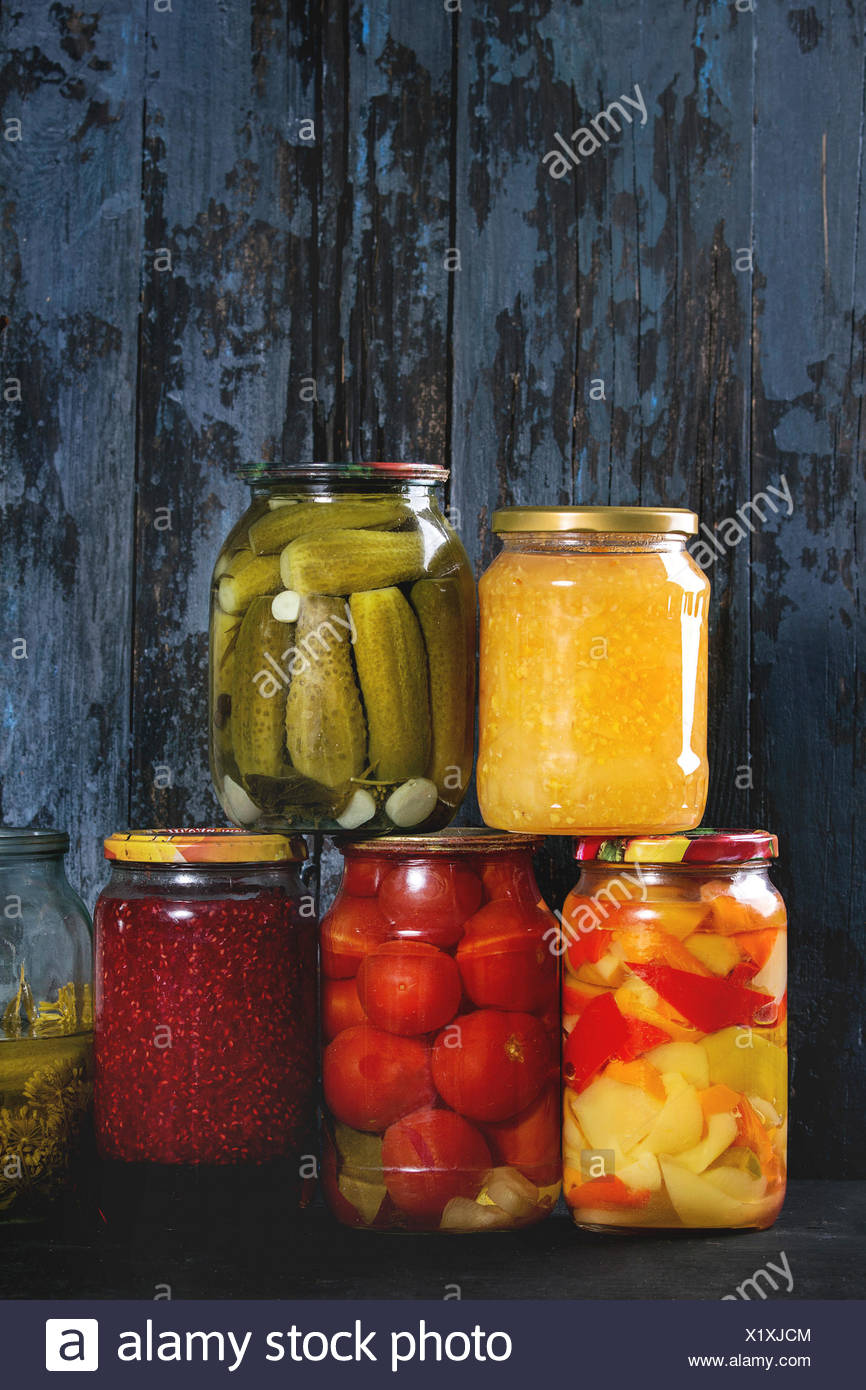Vegetable Pickles In Jar High Resolution Stock Photography and Images