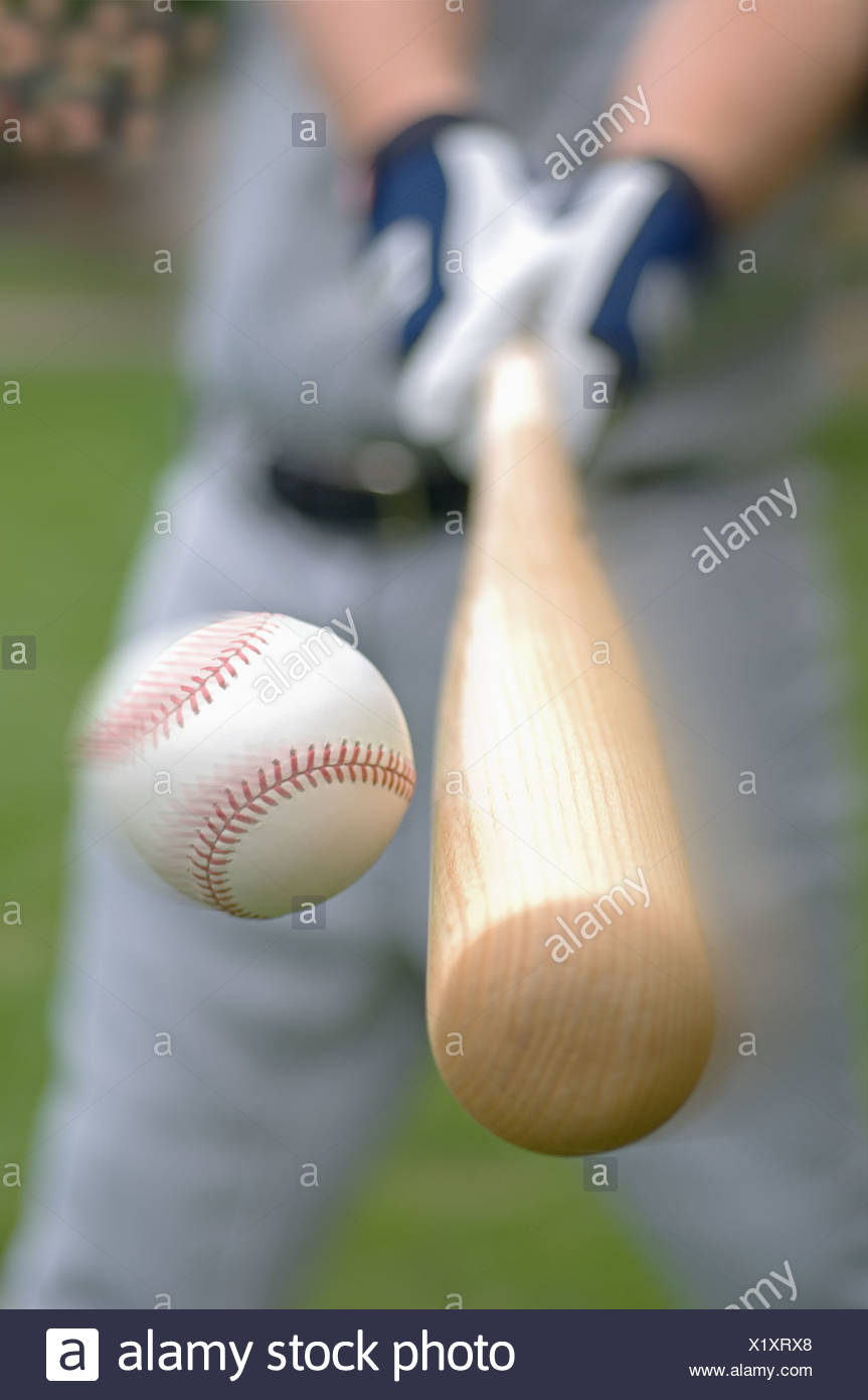 Closeup Of Baseball Player Hitting Ball Stock Photo Alamy Closeup Of Baseball Player Hitting Ball Stock Photo Alamy