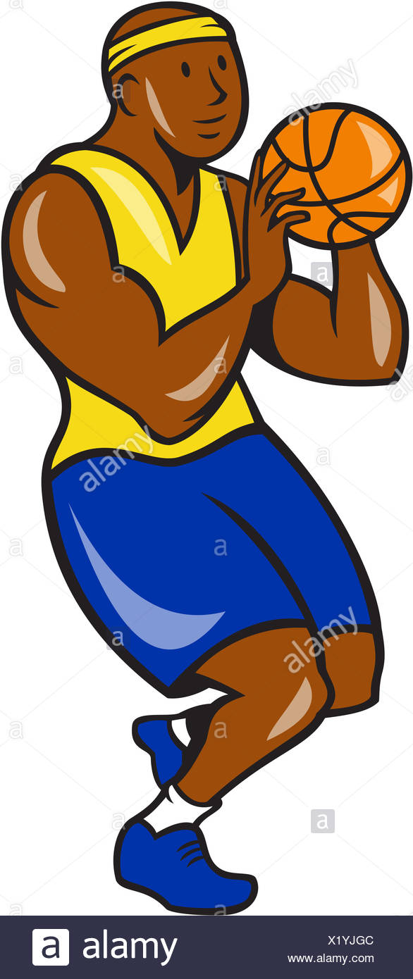 African American Basketball Player Shoot Ball Cartoon Stock Photo Alamy African American Basketball Player Shoot Ball Cartoon Stock Photo Alamy