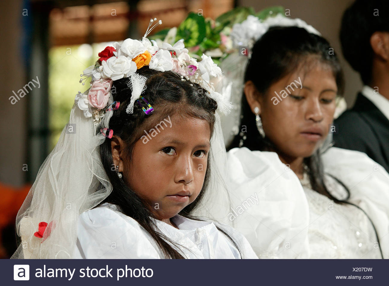 Bride With Flower Girl Indian Wedding Loma Plata Chaco