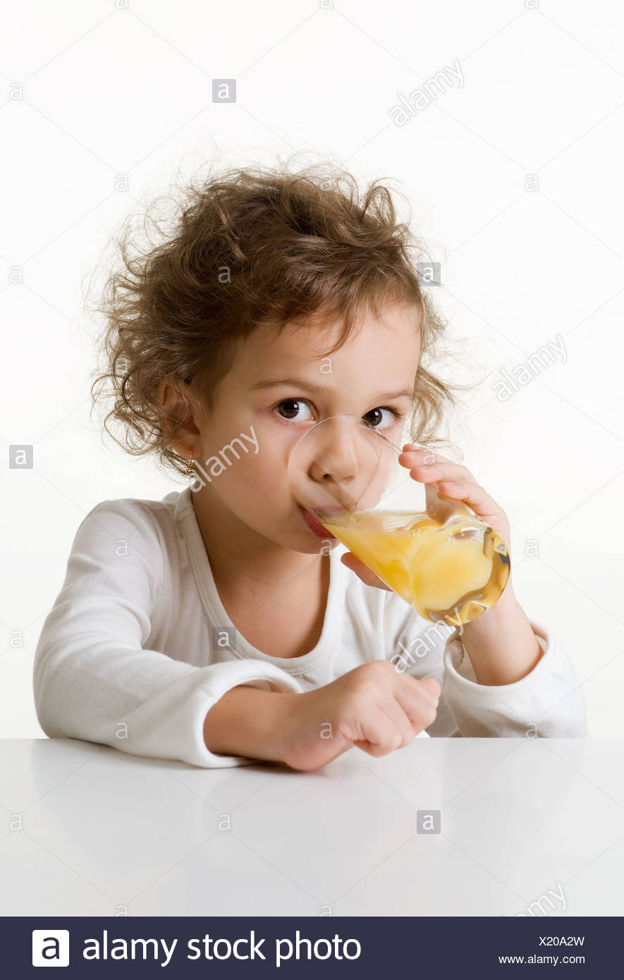 Caucasian Little Girl 5 6 Years Old Brown Eyes Curly Hair