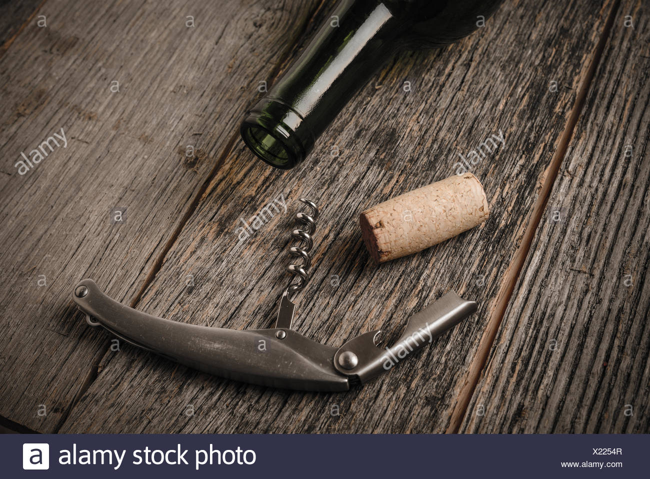 Download Green Wine Bottle And Cork With Red Wine And Corkscrew Stock Photo Alamy PSD Mockup Templates
