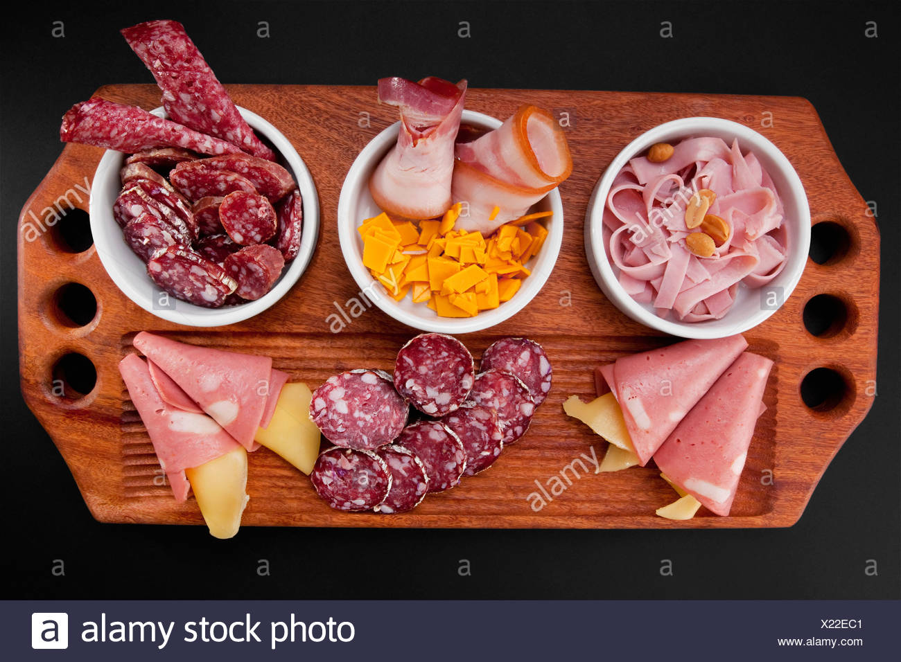 Download High Angle View Of Assorted Cold Cuts And Cheese Stock Photo Alamy Yellowimages Mockups