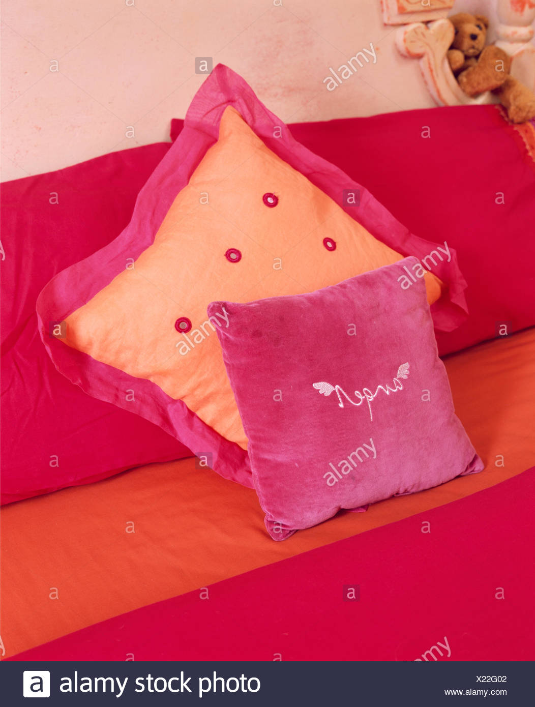 pink bolster cushion
