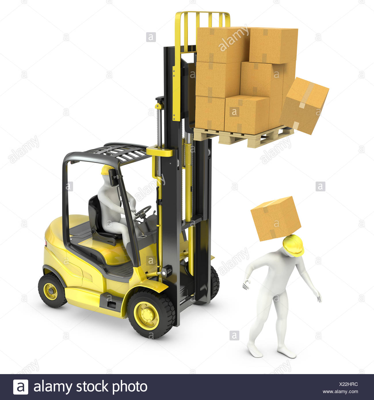 Fork Lift Truck Accident Stock Photos & Fork Lift Truck Accident Stock