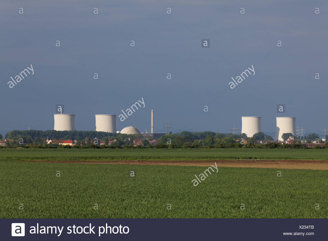 Kernkraftwerk Biblis Stock Photo Alamy
