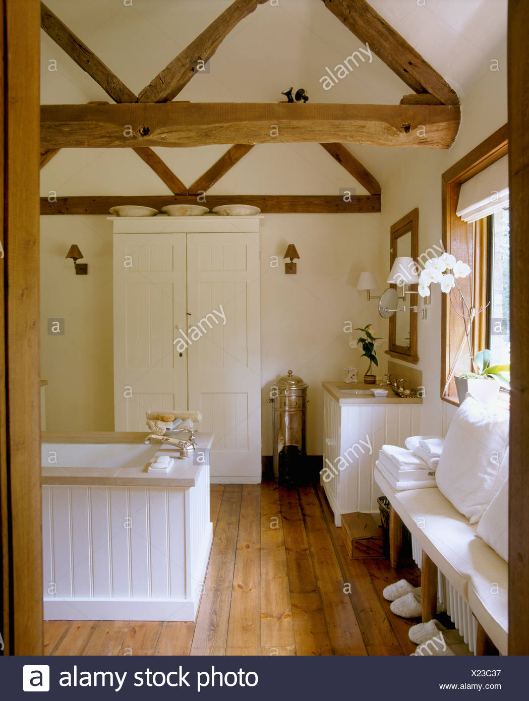 Paneled Ceiling Painted Stock Photos Paneled Ceiling Painted