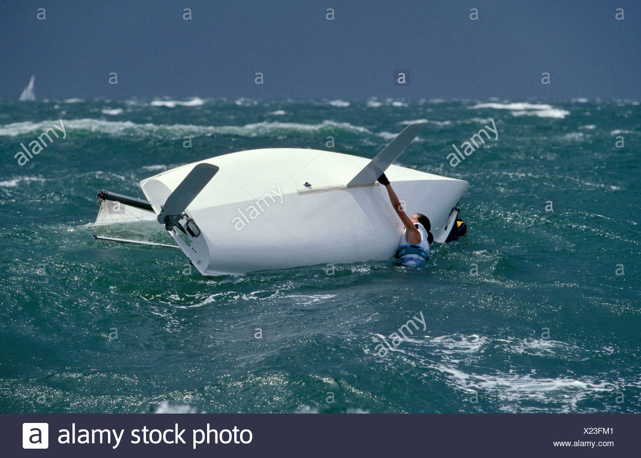 Boat Dinghy Upside Down Stock Photos & Boat Dinghy Upside Down Stock