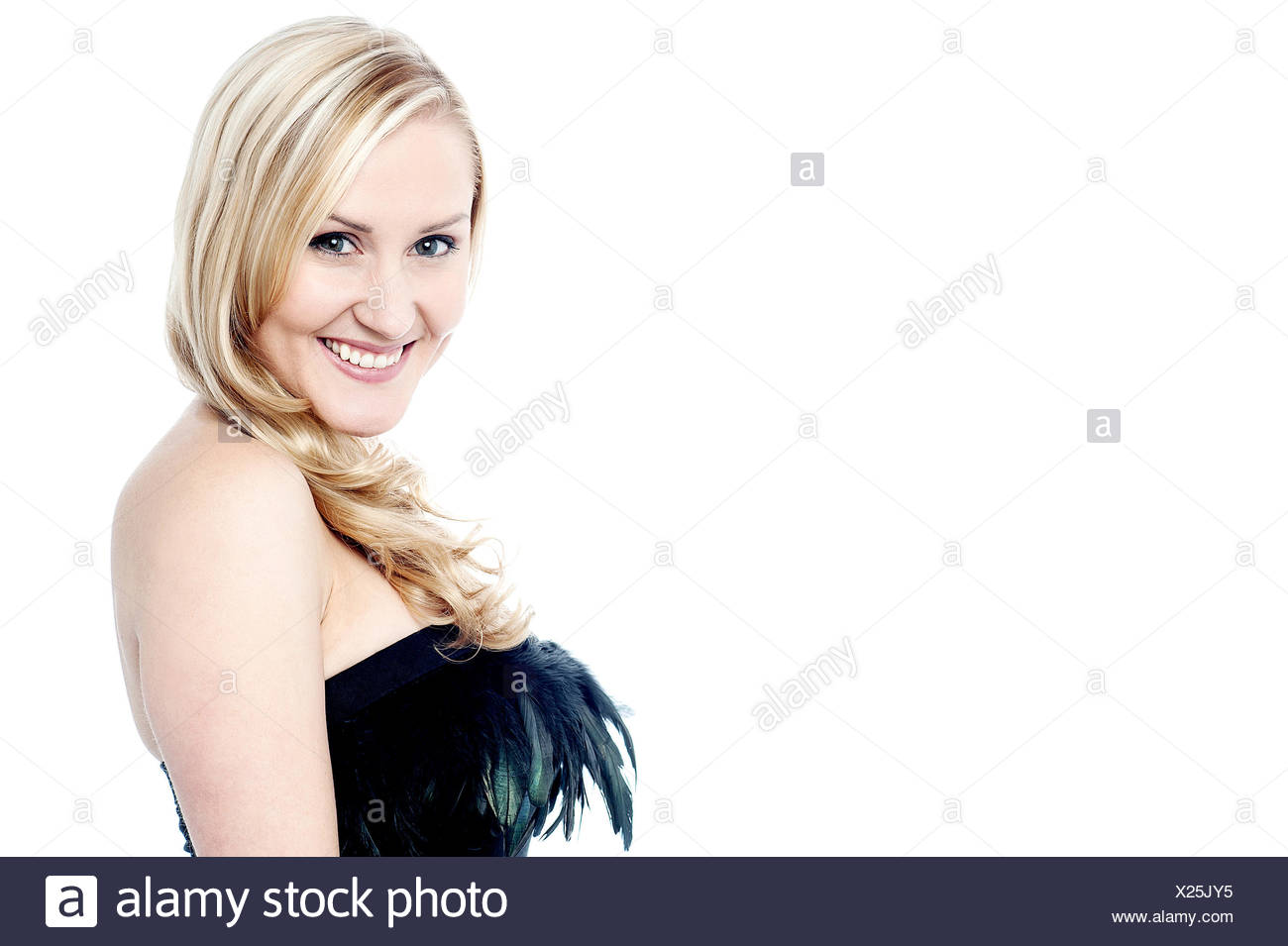Attractive Woman In Trendy Black Party Wear Stock Image Attractive Woman In Trendy Black Party Wear Stock Image