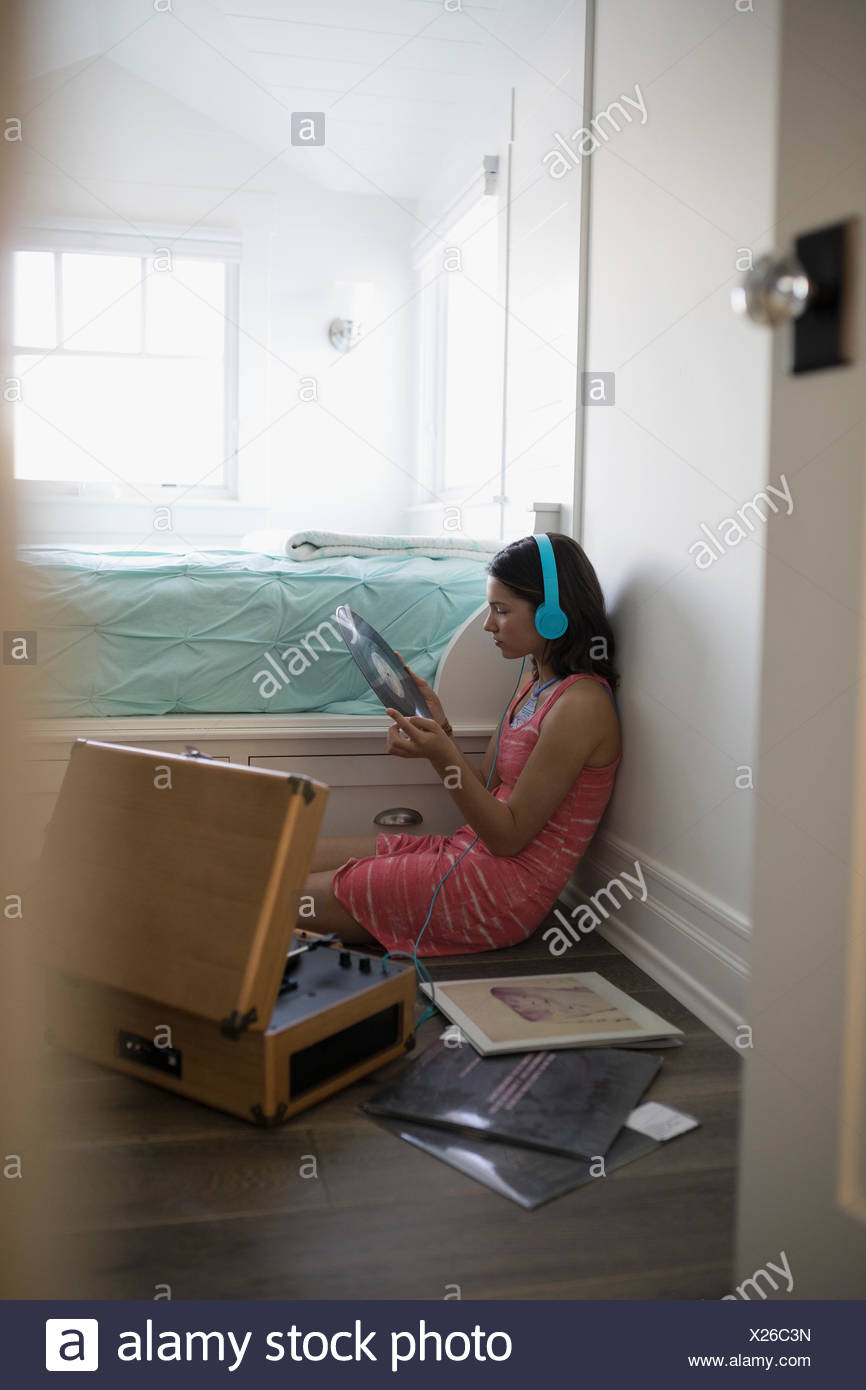 Girl Teenager Bedroom Retro Stock Photos Girl Teenager