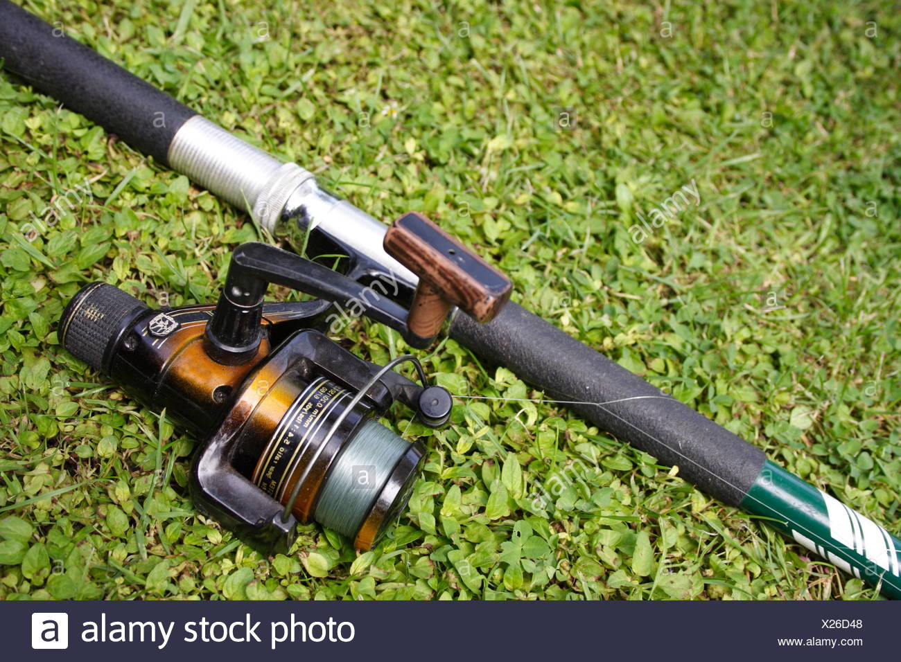 stringing a fishing pole