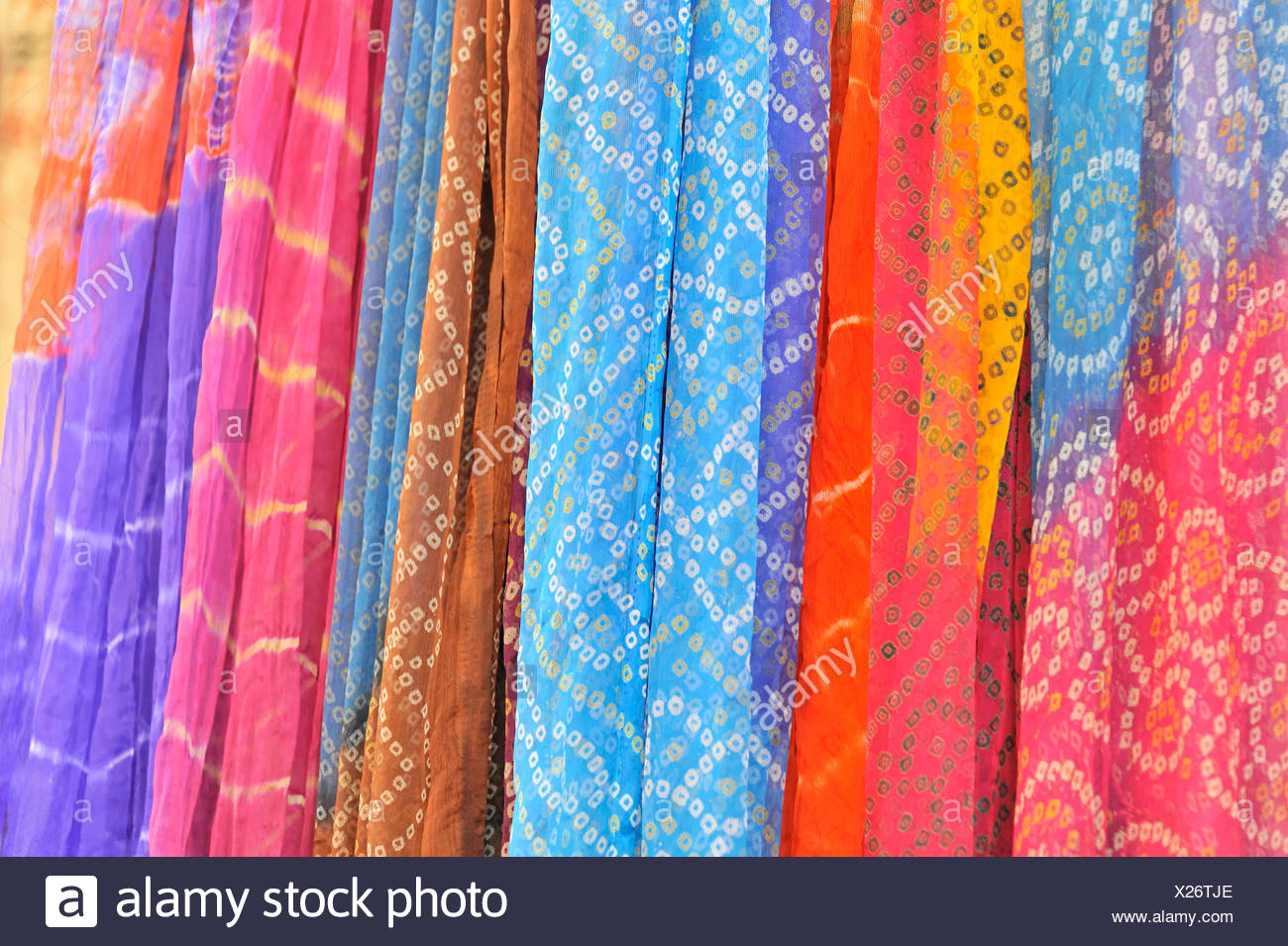 India Jaipur Rajasthan Fabrics High Resolution Stock Photography and