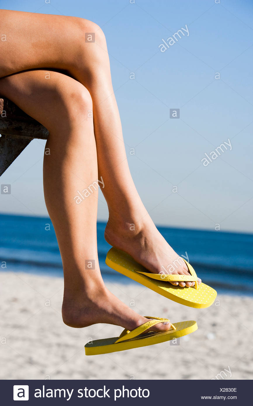 women in flip flops