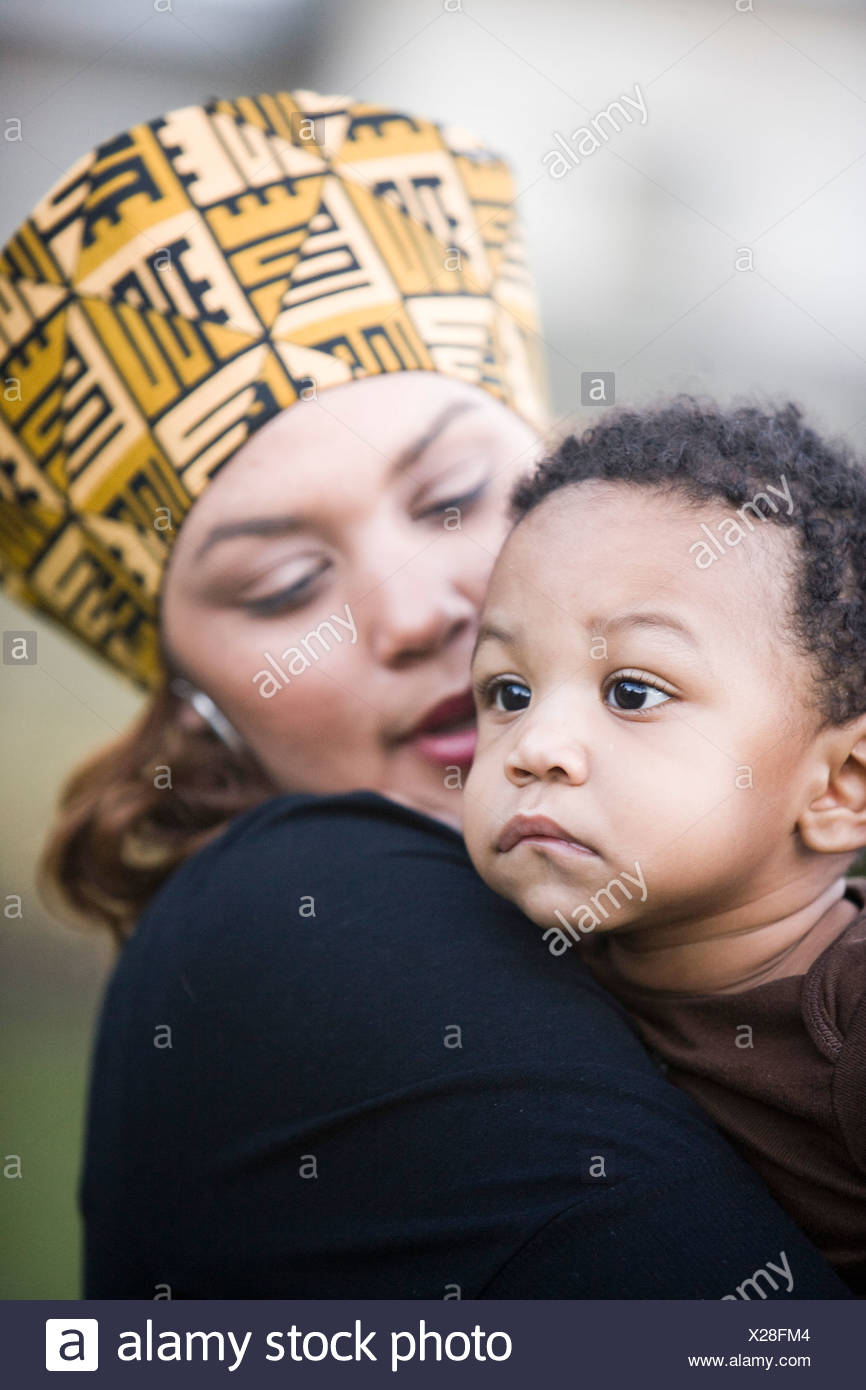 mother and son african attire