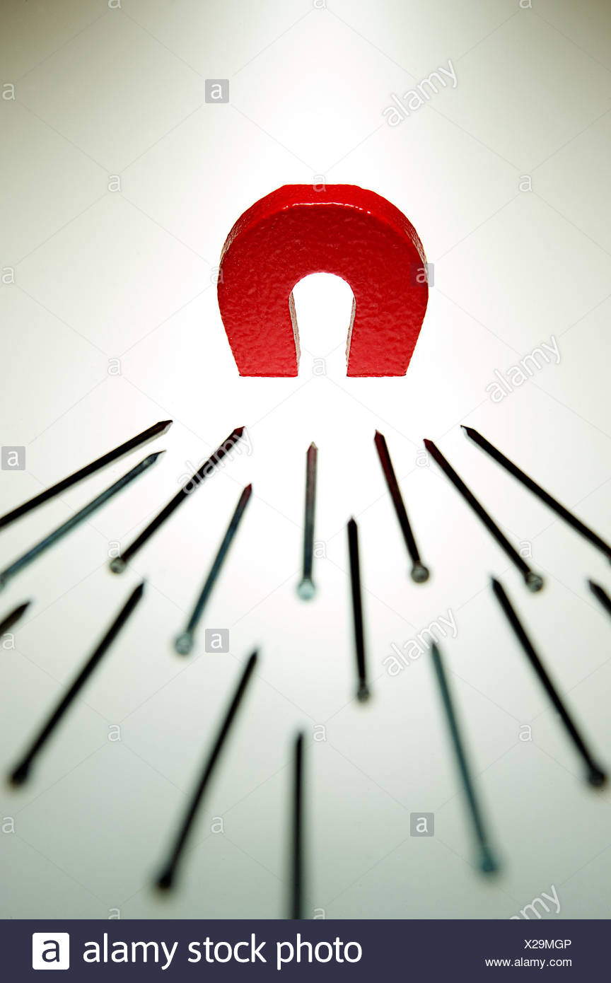 Attraction Iron Filings High Resolution Stock Photography and