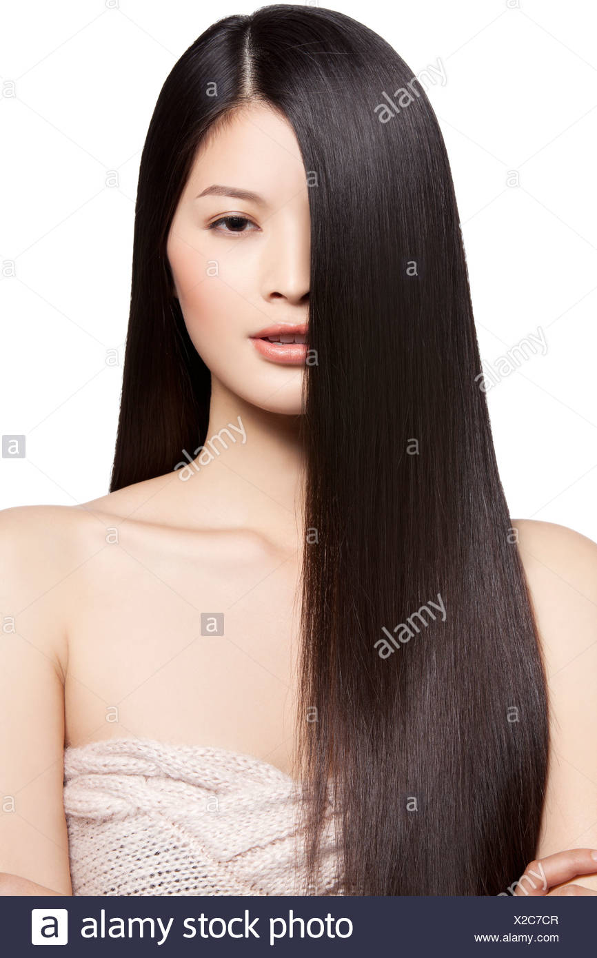 Young Woman With Long Silky Hair Stock Photo 276864471 Alamy