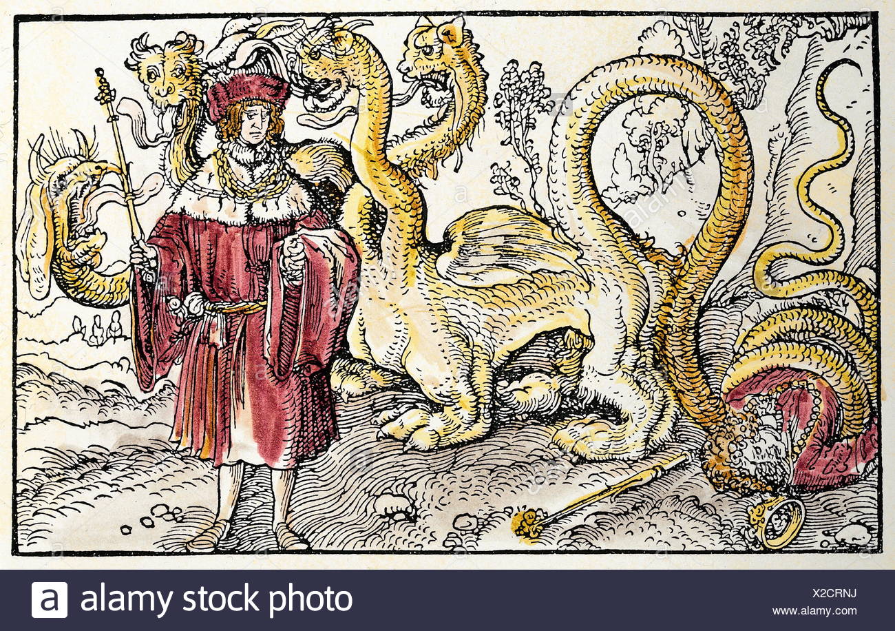 Allegories Envy Many People Envious Me Coloured Woodcut To