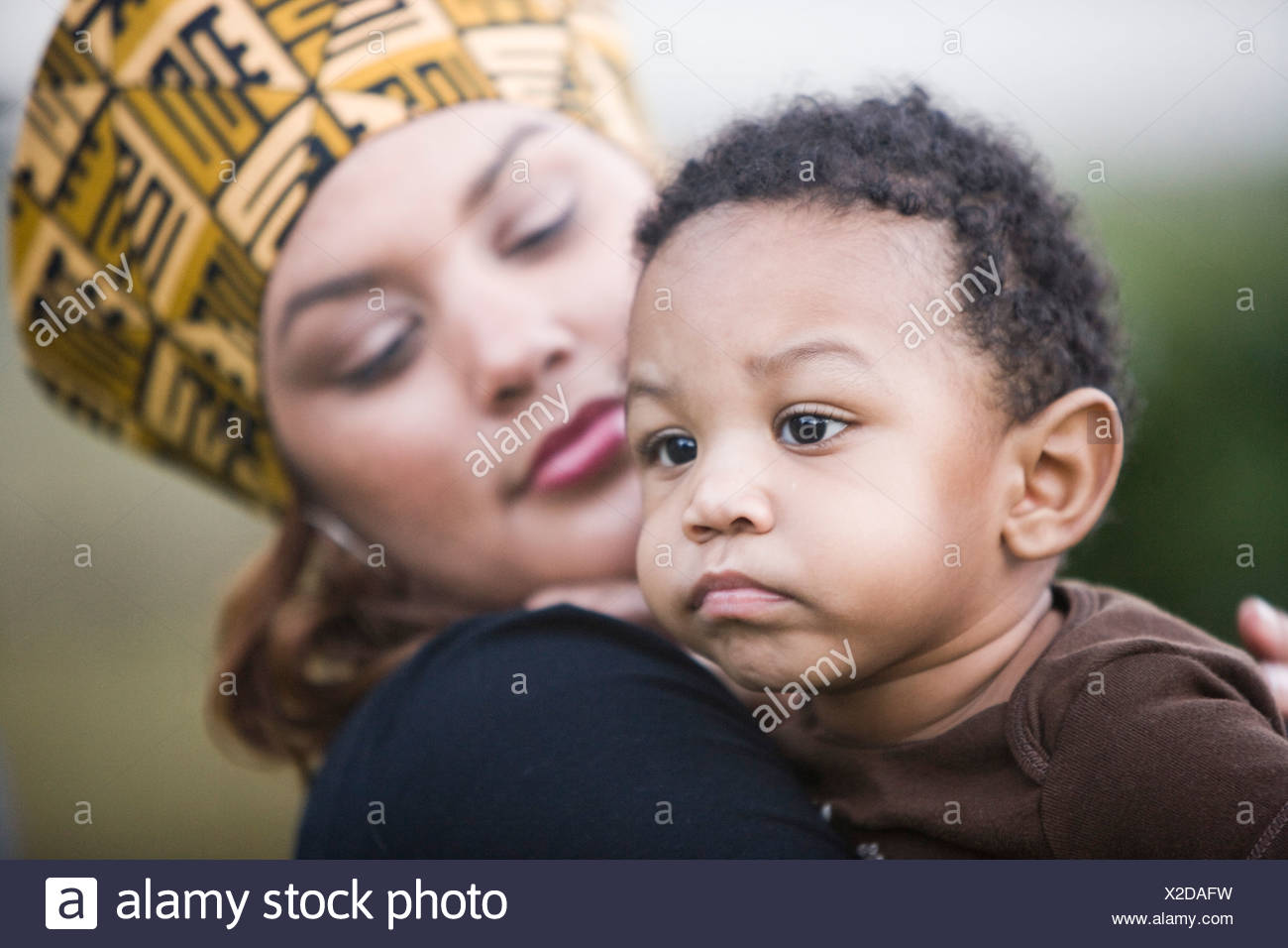 mother and son african attire