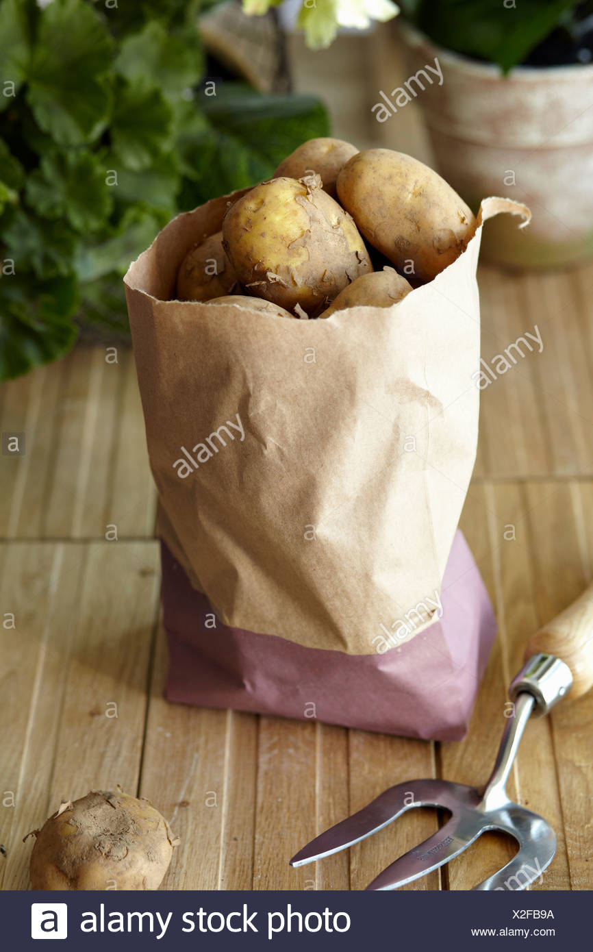 Potatoes In Brown Paper Bag Stock Photos & Potatoes In Brown Paper Bag