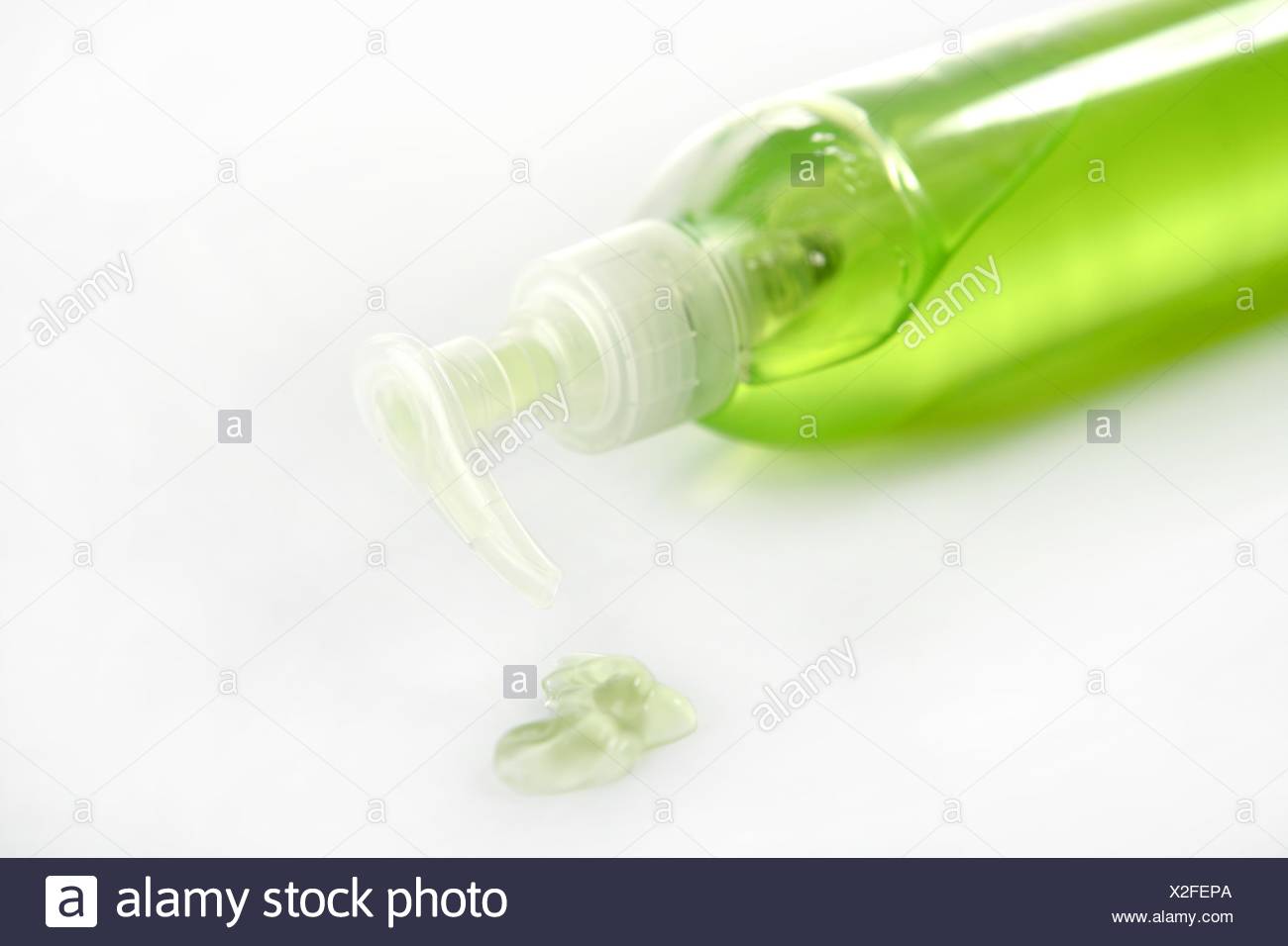 Aloe Vera Green Gel Transparent Bottle Stock Photo Alamy