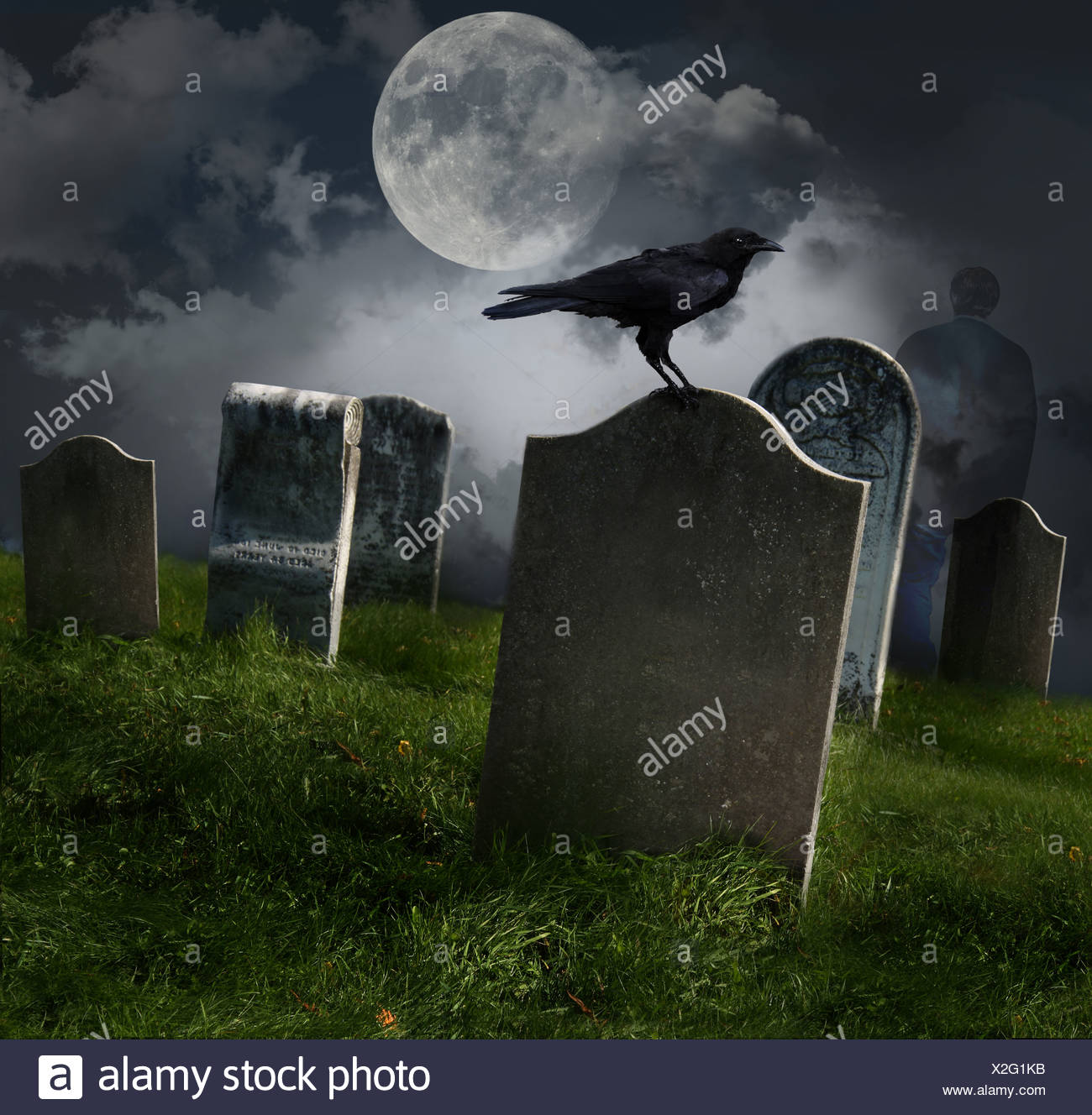 Cemetery Graveyard Night High Resolution Stock Photography and Images ...