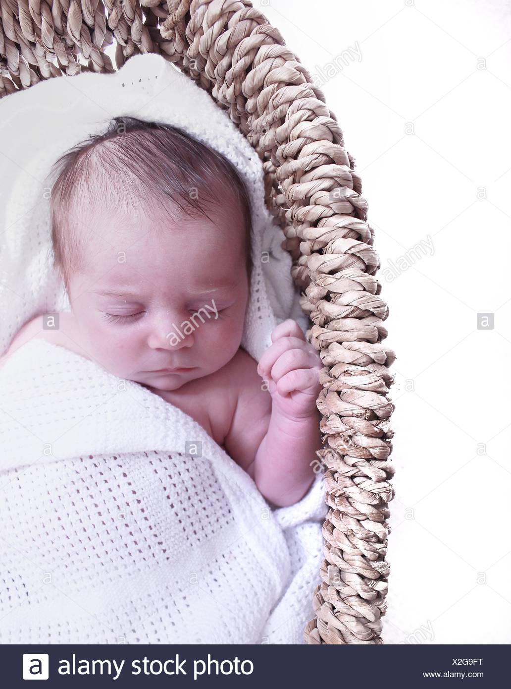 sleeping in moses basket