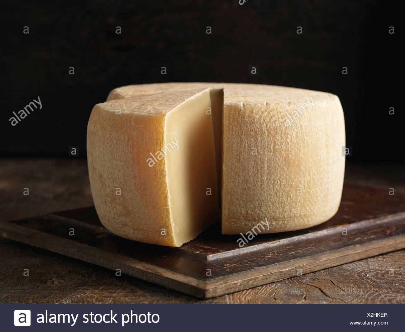Still life with whole ossau-iraty cheese Stock Photo