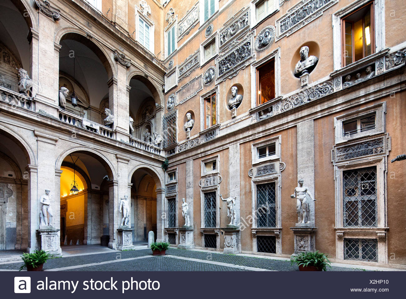 Capital, Italy, Europe, Palazzo, Pallazzo Spada, Rome, facade ...