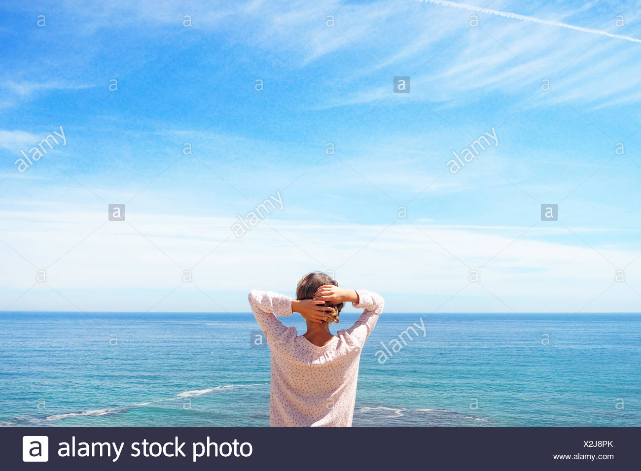 Woman Head Hands Rear View High Resolution Stock Photography and Images ...