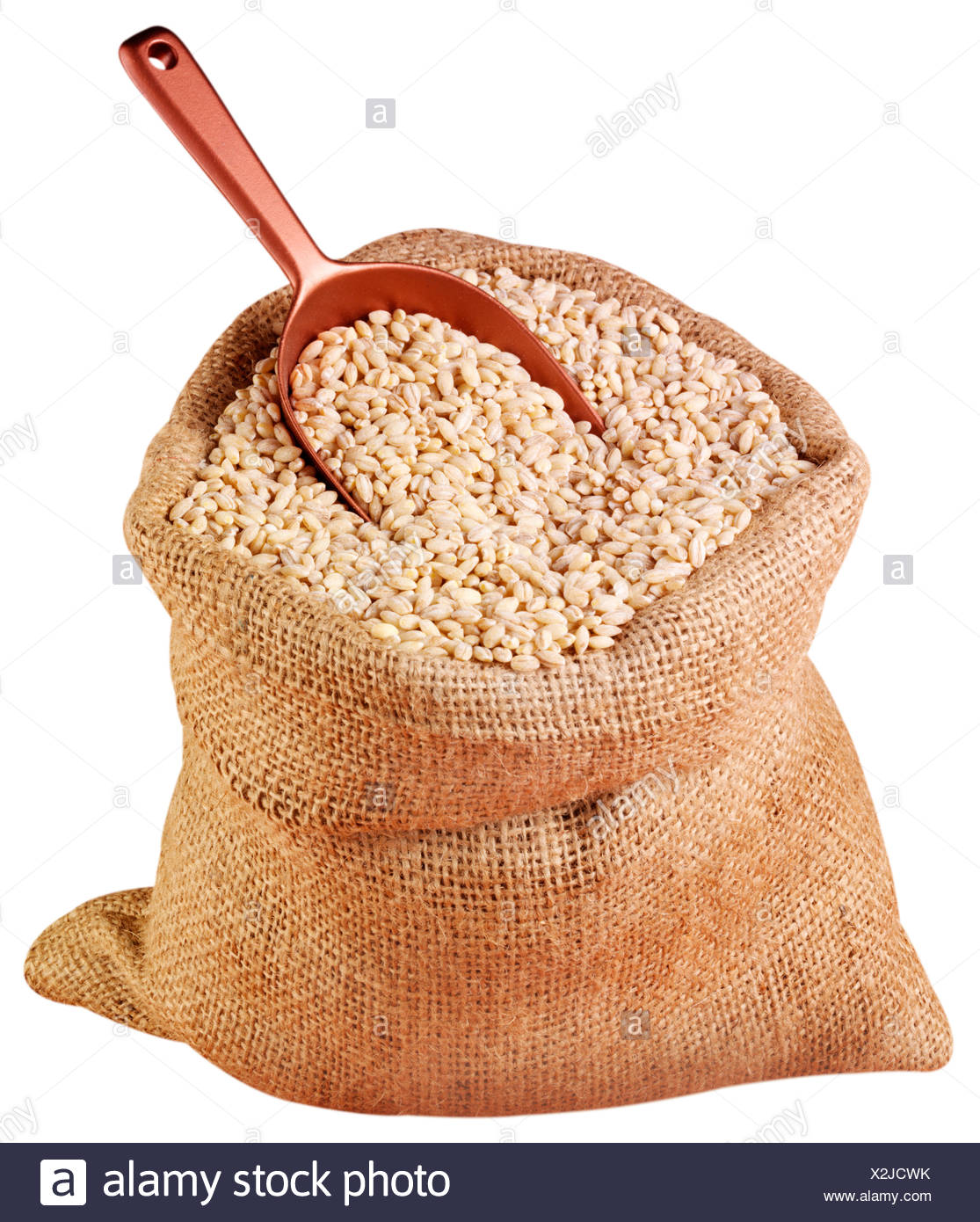 Download Sack Of Pearl Barley Cut Out Stock Photo Alamy Yellowimages Mockups