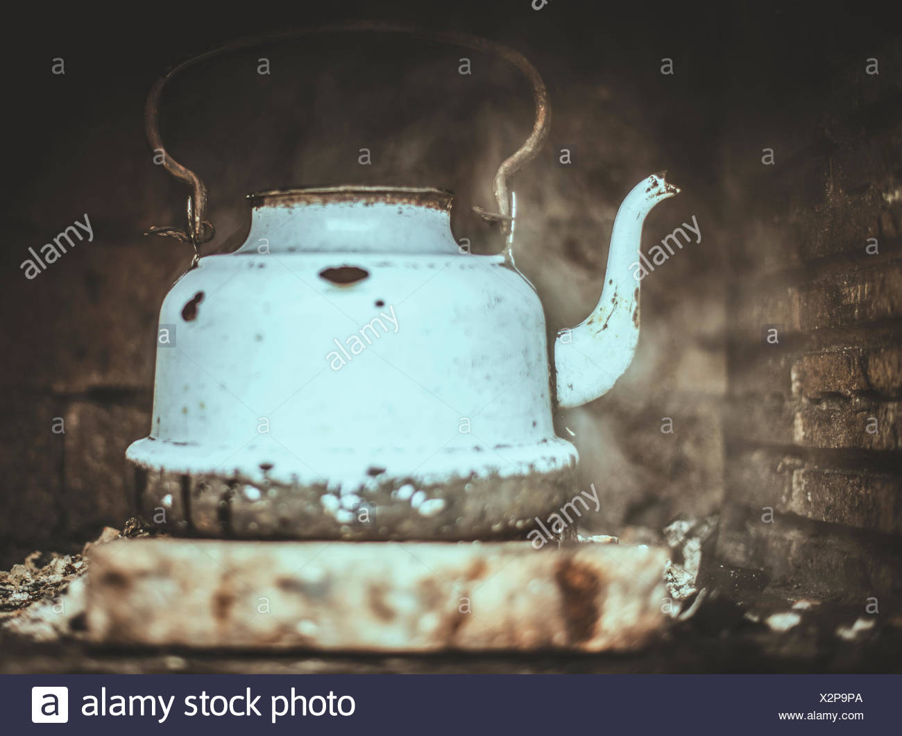 Old Kettle Stock Photos & Old Kettle Stock Images Alamy