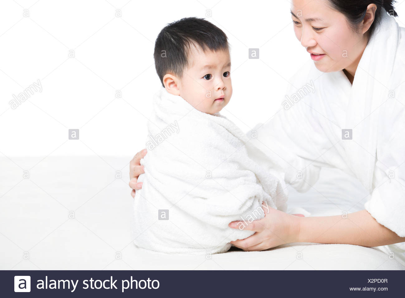 wrapping baby in blanket