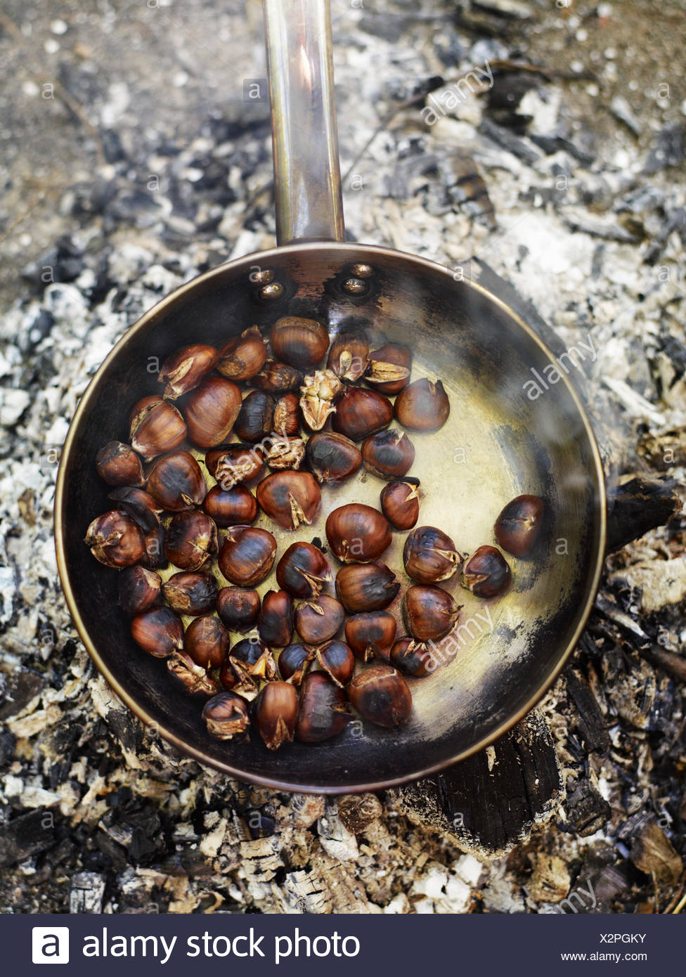 Pan For Roasted Chestnuts Stock Photos Pan For Roasted Chestnuts