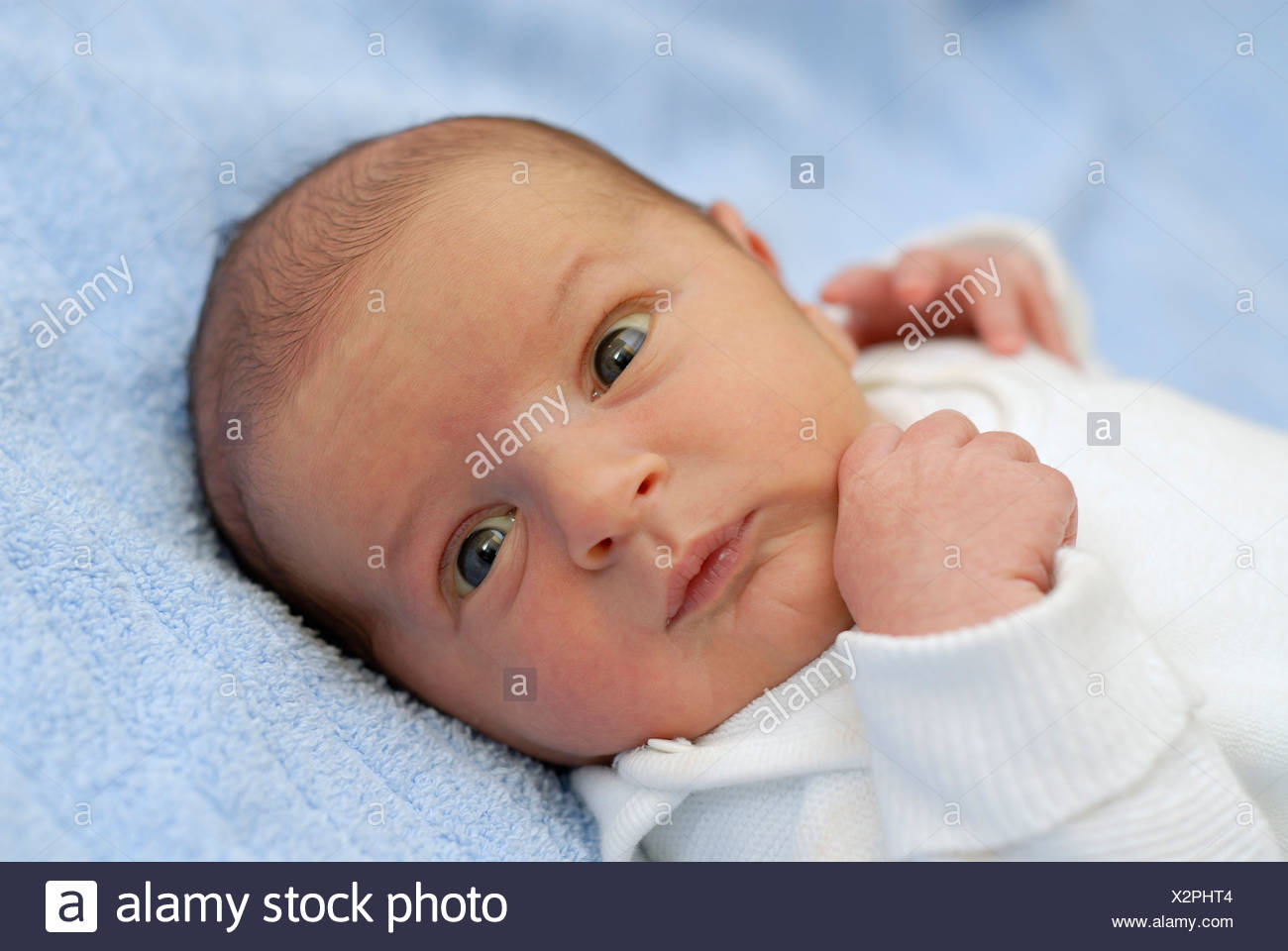 Portrait Of A New Born Boy 4 Days Old Stock Photo Alamy