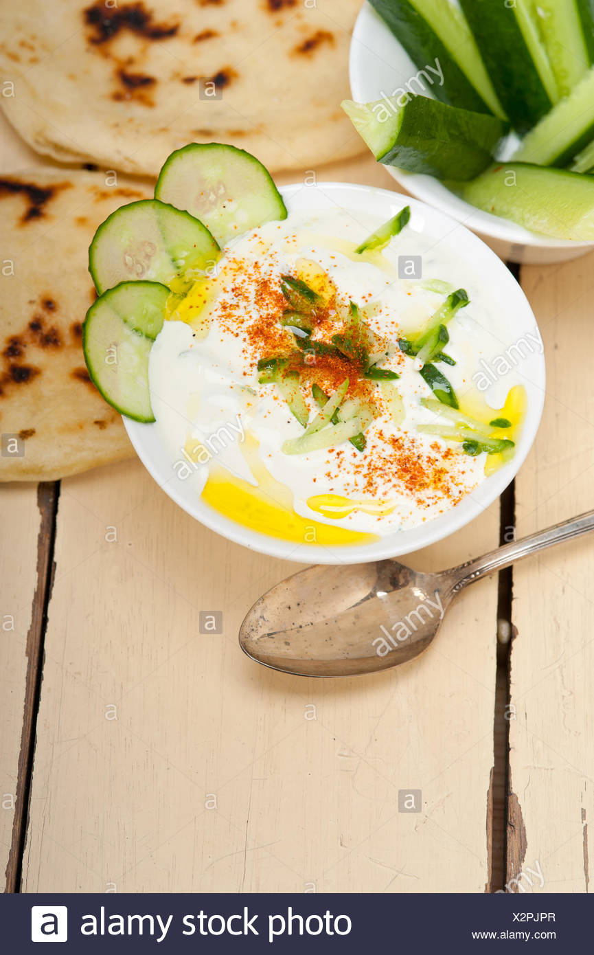 Arab Middle East Goat Yogurt And Cucumber Salad Stock Photo Alamy