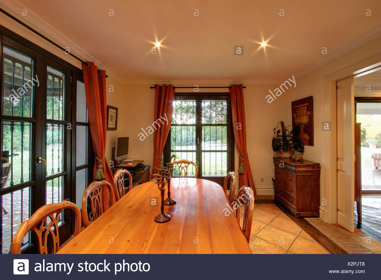 Chairs At Plain Wood Oval Table And Chairs In Modern Dining