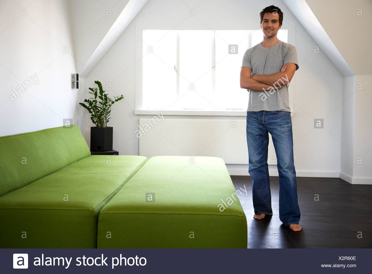 Young Man Standing In A Bedroom Stock Photo 277104814 Alamy